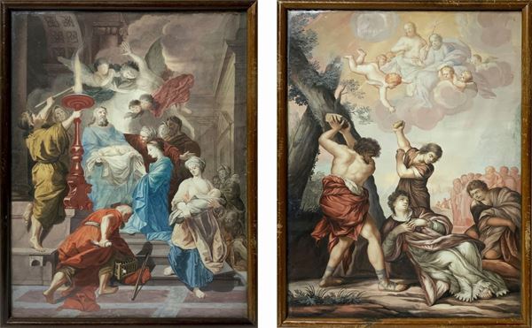 Bartholomaeus Spranger - "Martyrdom of St.to Stefano" and "Salomone"