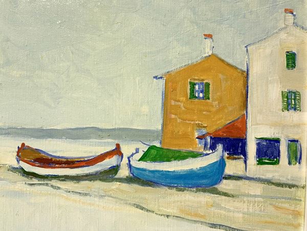 Max Dissar - Paesaggio "Provence", spiaggia con barche