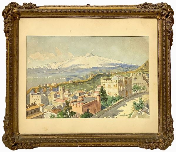 Lily Giachery - Etna vista da Taormina