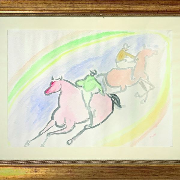 Giuseppe Cesetti - Men riding horses
