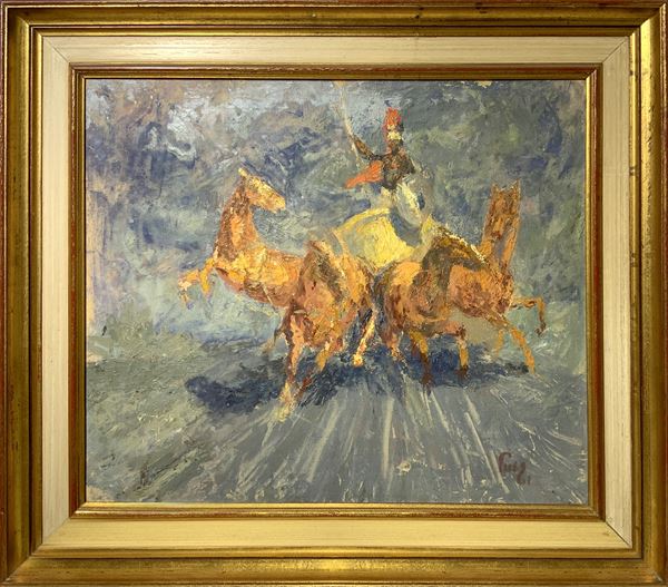 Roman chariot with charioteer
