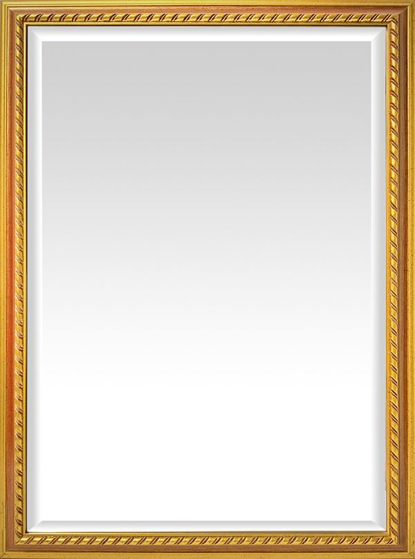 Mirror in golden lacquered wood frame