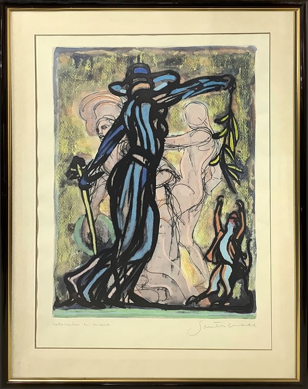 Antonio Santacroce - Man with hat and dancing women