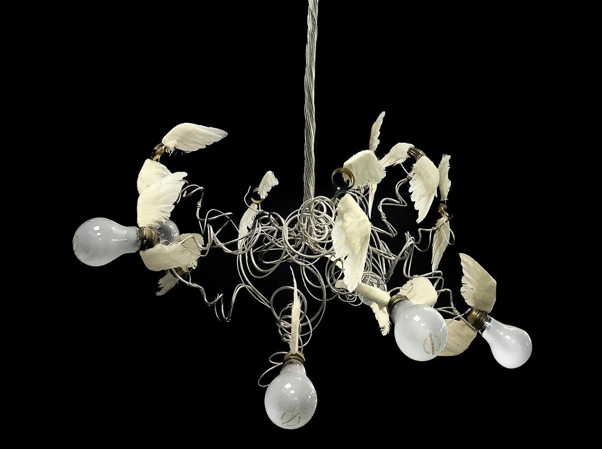 Ingo Maurer - Lampadario a Sospensione a 12 Luci Modello Lucellino