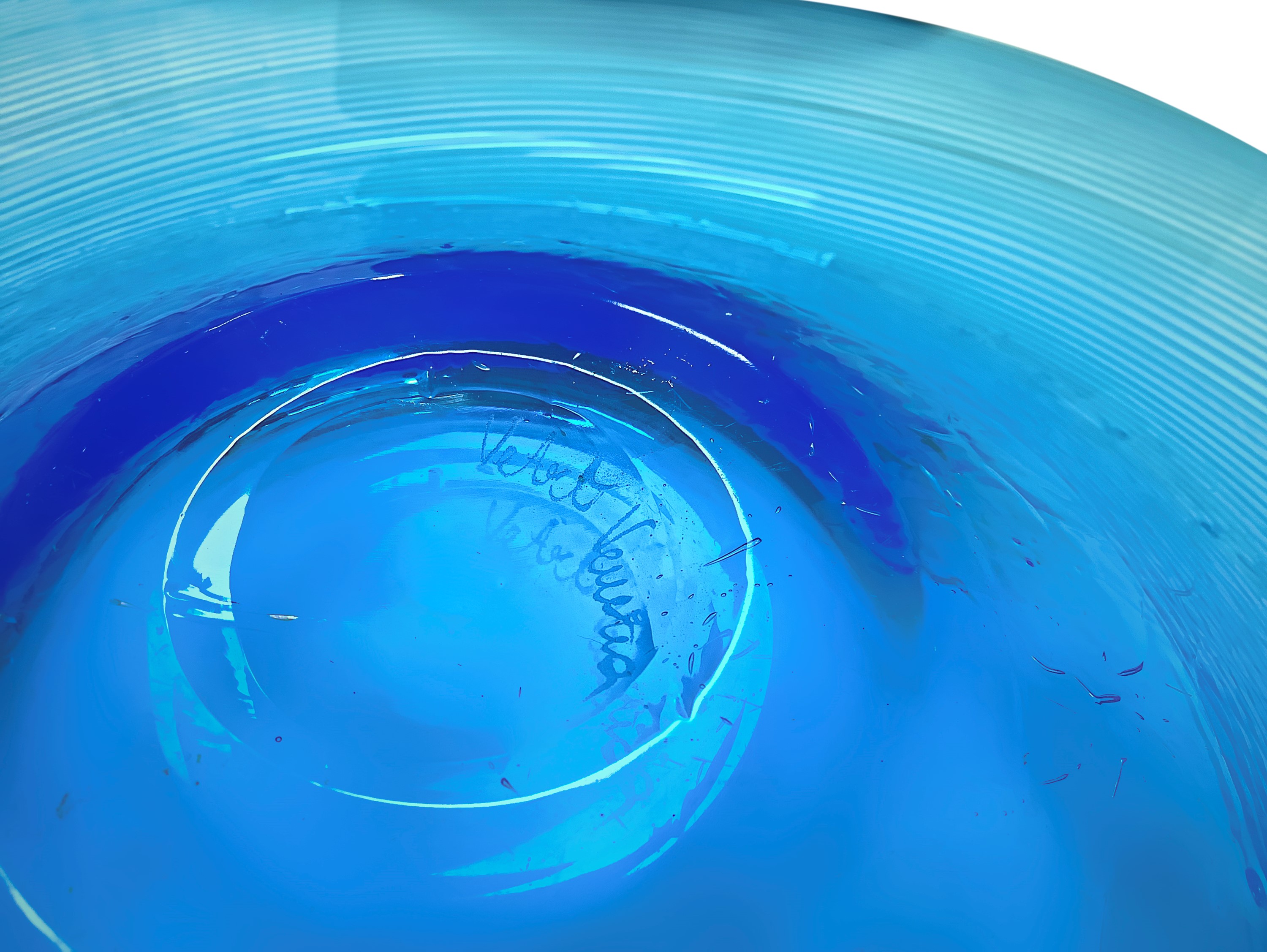 Grande centrotavola in vetro pesante