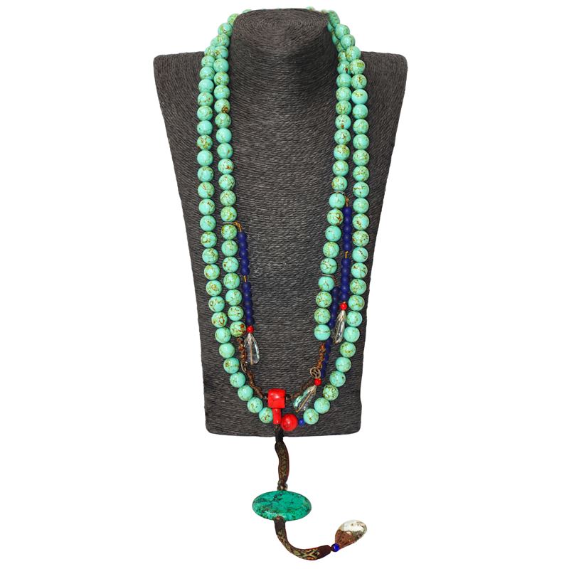 Collana con Pietre Verdi e Pendenti, Dinastia Qing