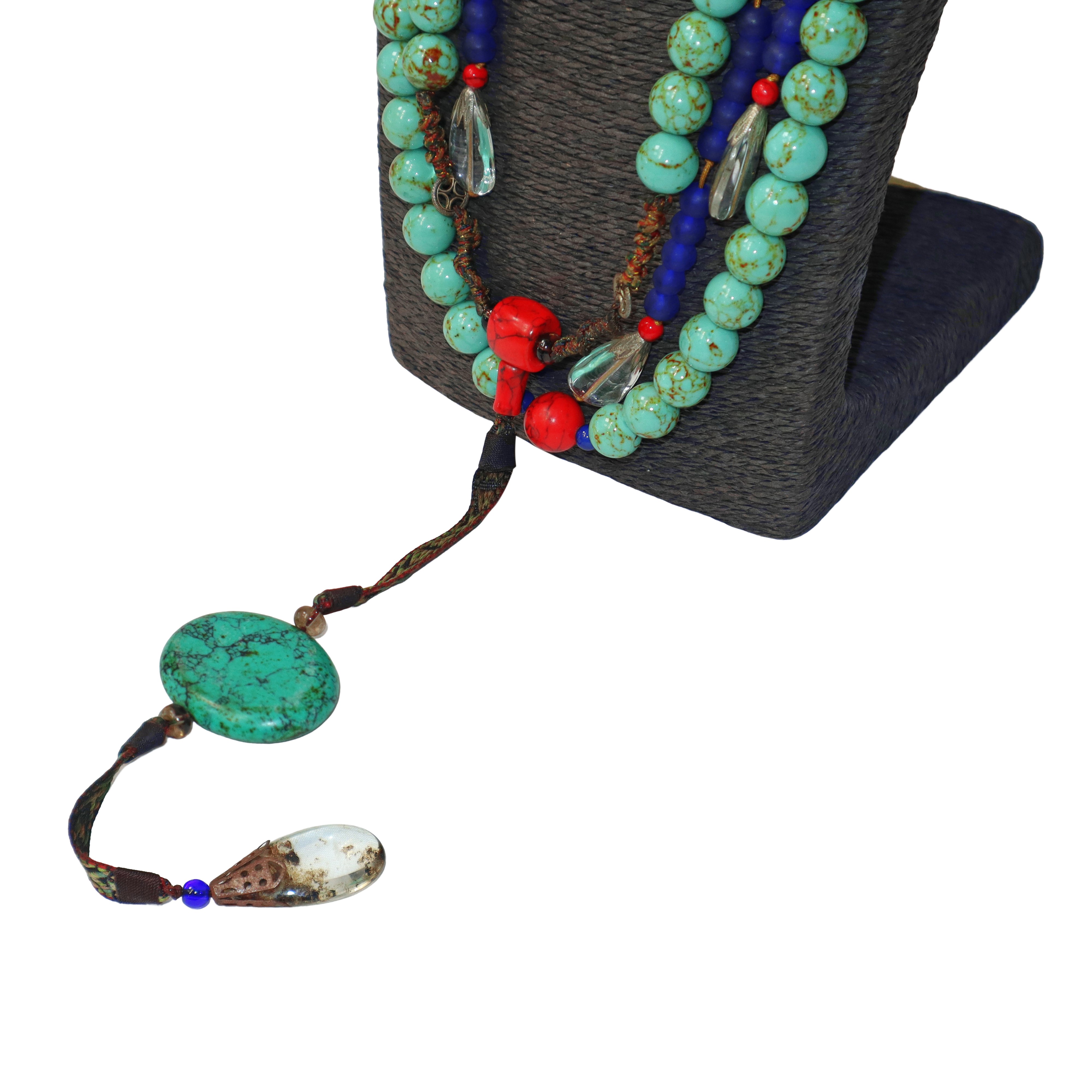 Collana con Pietre Verdi e Pendenti, Dinastia Qing