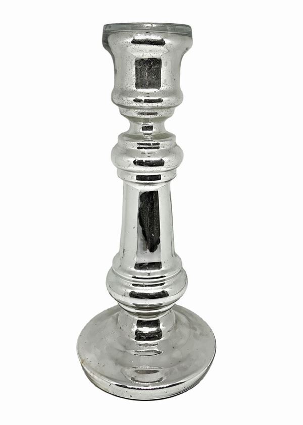 Candelabra in mercury silver murano glass.