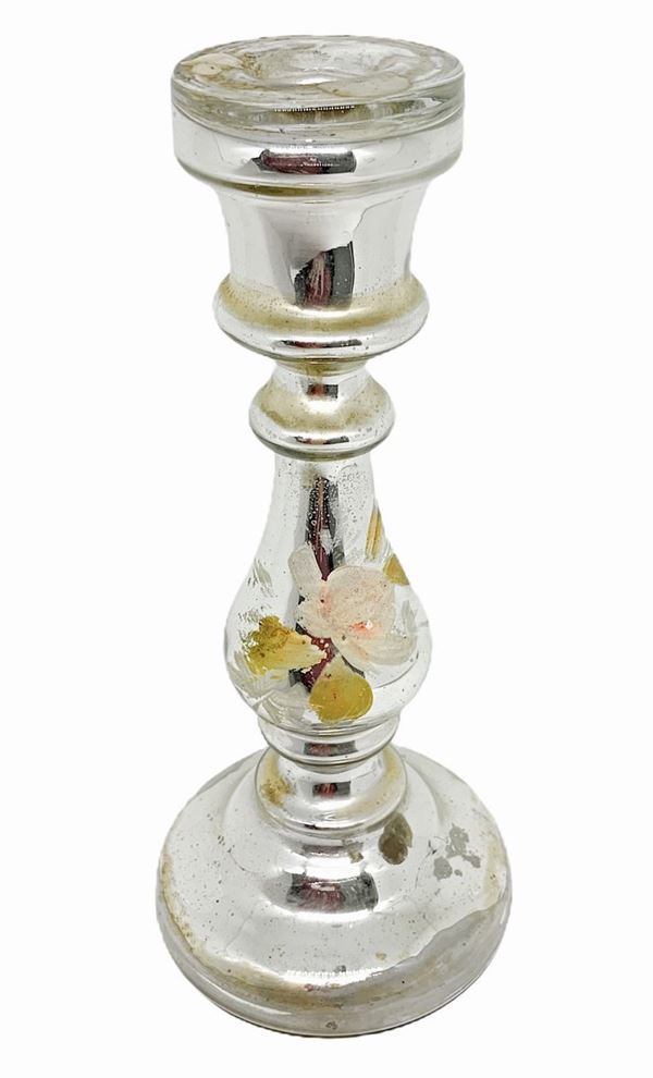 Candelabra in mercury silver murano glass.