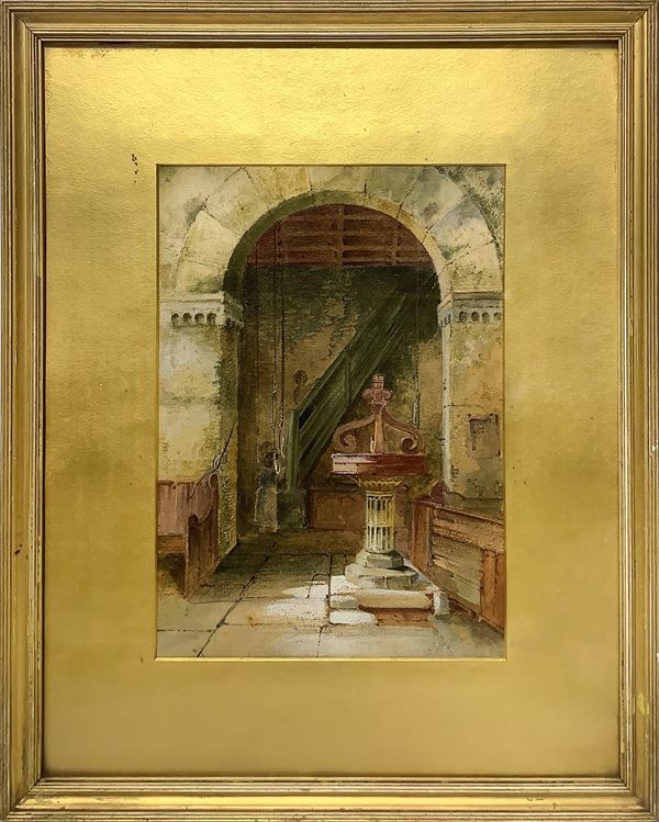Interior with arc entrance