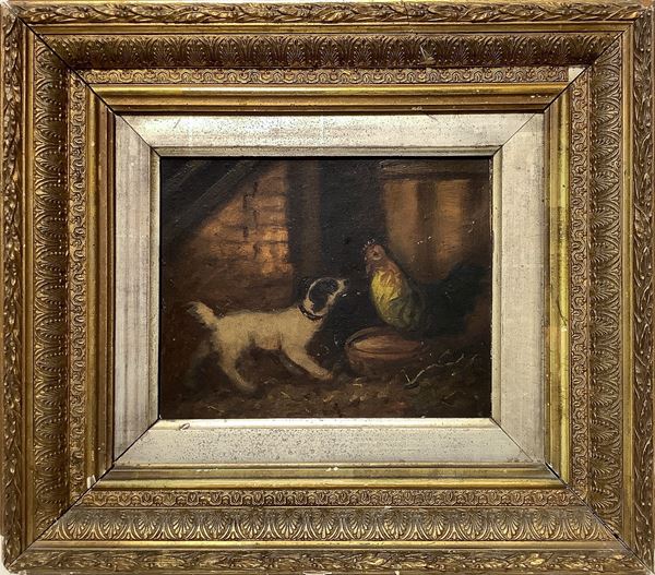 Dog and rooster