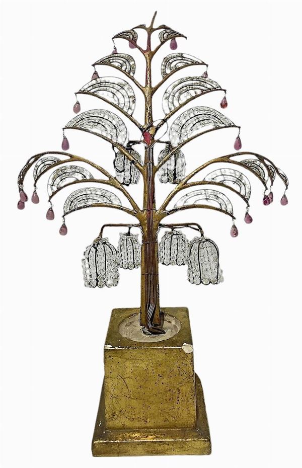 Lampada con decori a sfera in vetro
