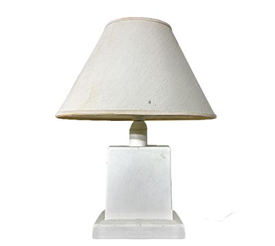 Lampada Quadrata in Ceramica Bianca