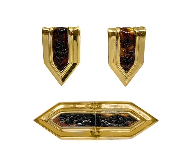 Andrè Courèges style brooch and earrings