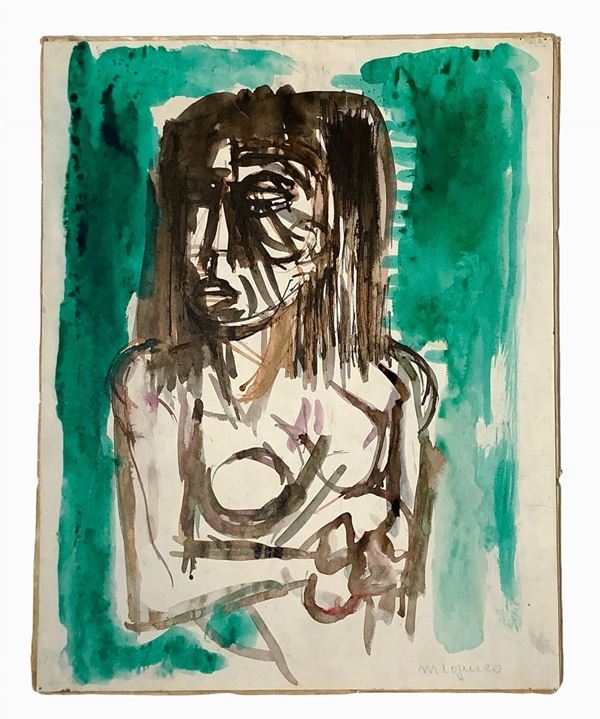 Giuseppe Migneco - Woman halfbody