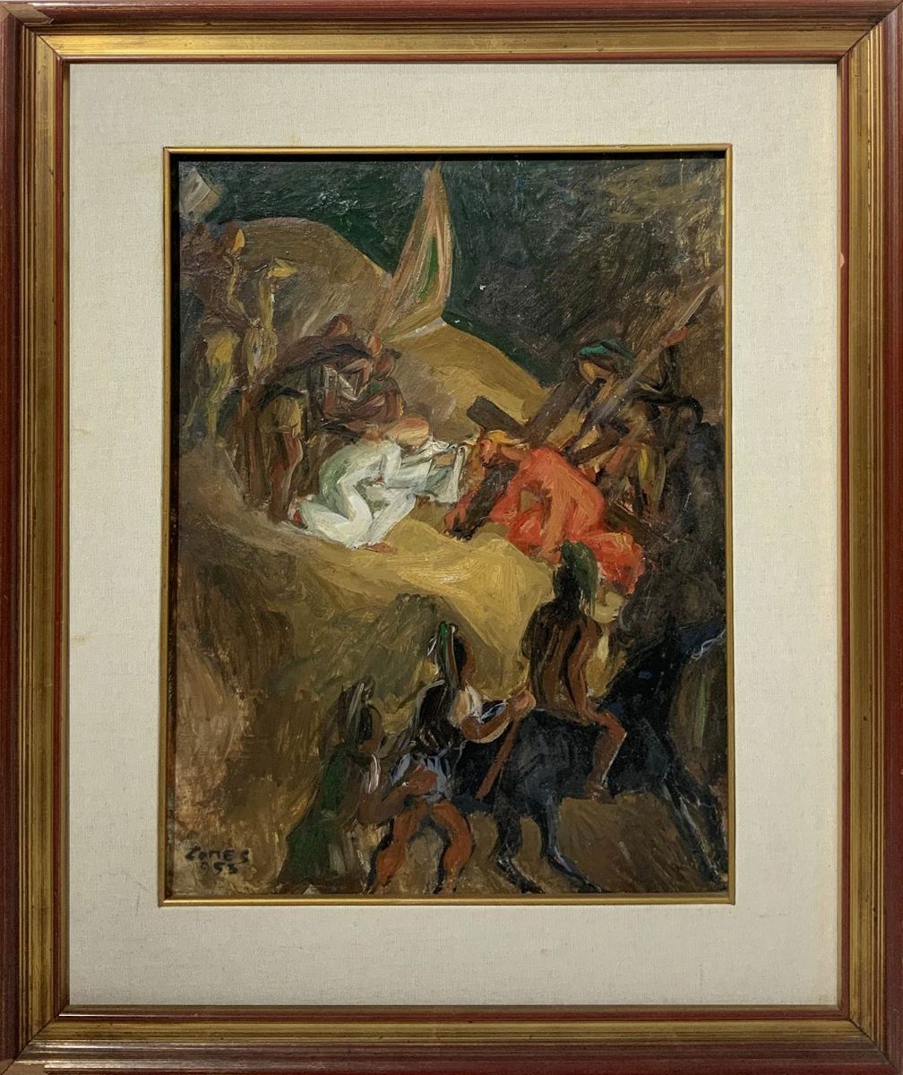 Carmelo Comes - Bozzetto per Pala D’altare “salita di Gesù al Monte Calvario”