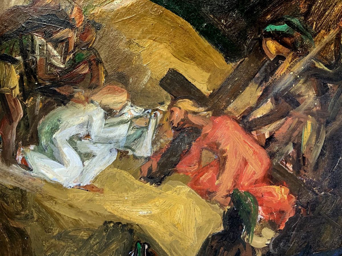 Carmelo Comes - Bozzetto per Pala D’altare “salita di Gesù al Monte Calvario”