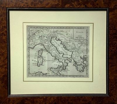 Italia, Carta geografica, incisione in rame, XVIII secolo circa