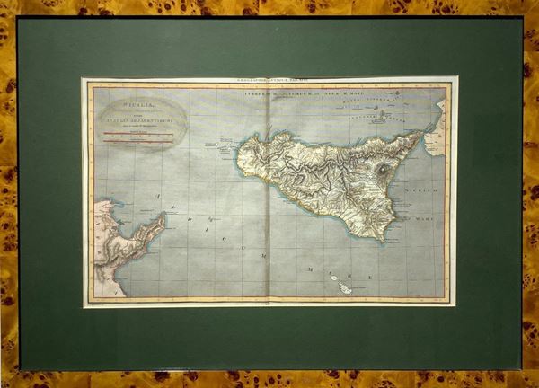 Sicilia provincie romanorum  (1807)  - Incisione in rame - Auction Eclectic Auction - Casa d'aste La Rosa