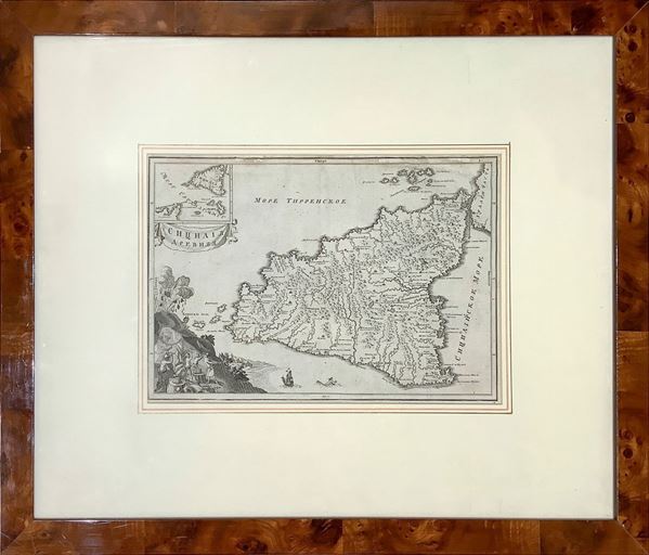 Isaac Basire - Ancient map of Sicily