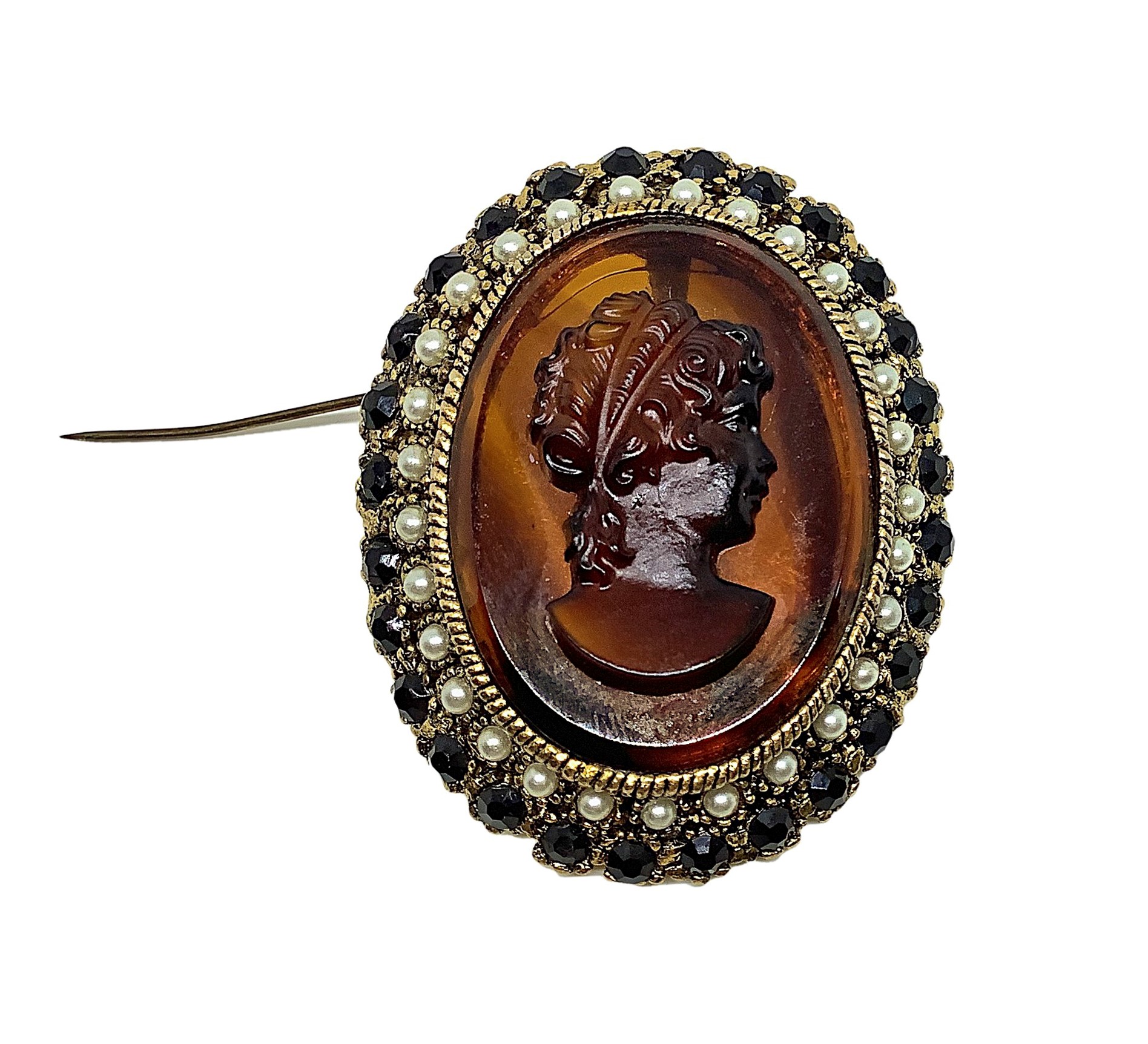 Spilla a Pendentif con Cammeo