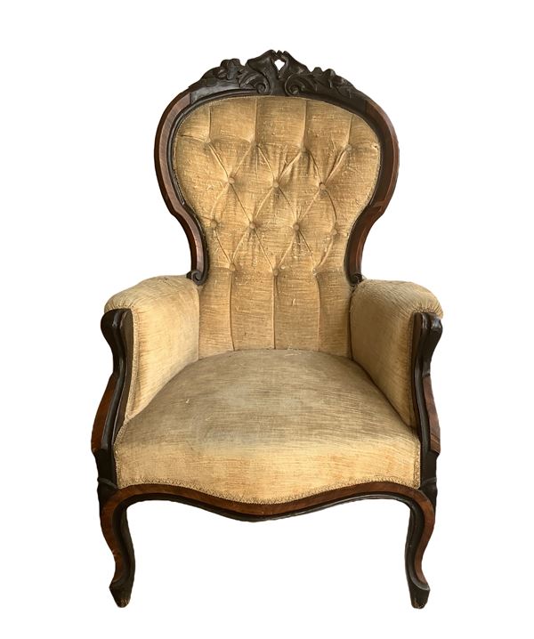 Armchair in rosewood, Louis Philippe