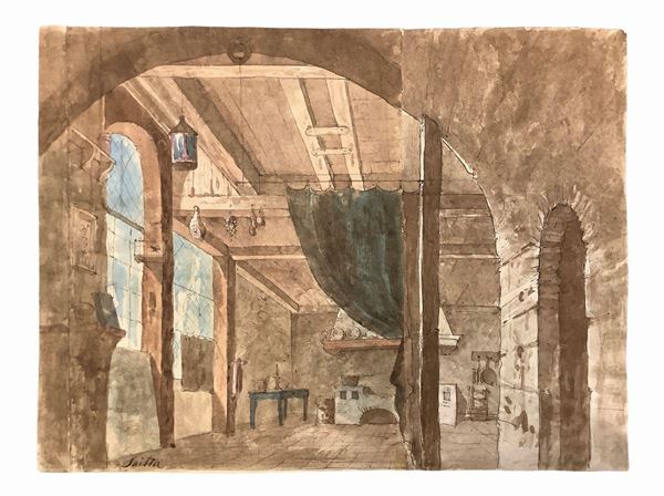 Interior with kitchen