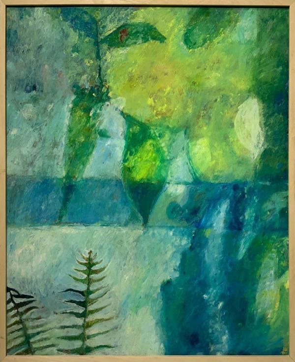Oil painting on table depicting "calla and fern". Signed on the Retro Lucia Ragusa
Cm 70x60
Lucia Ragusa, painter, sculptor and mosaicist, is ...