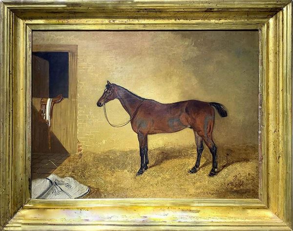 J.C. Partridge : Cavallo  (1877)  - Dipinto ad olio su tela - Asta Dipinti: Antichi, Moderni e Contemporanei - Casa d'aste La Rosa