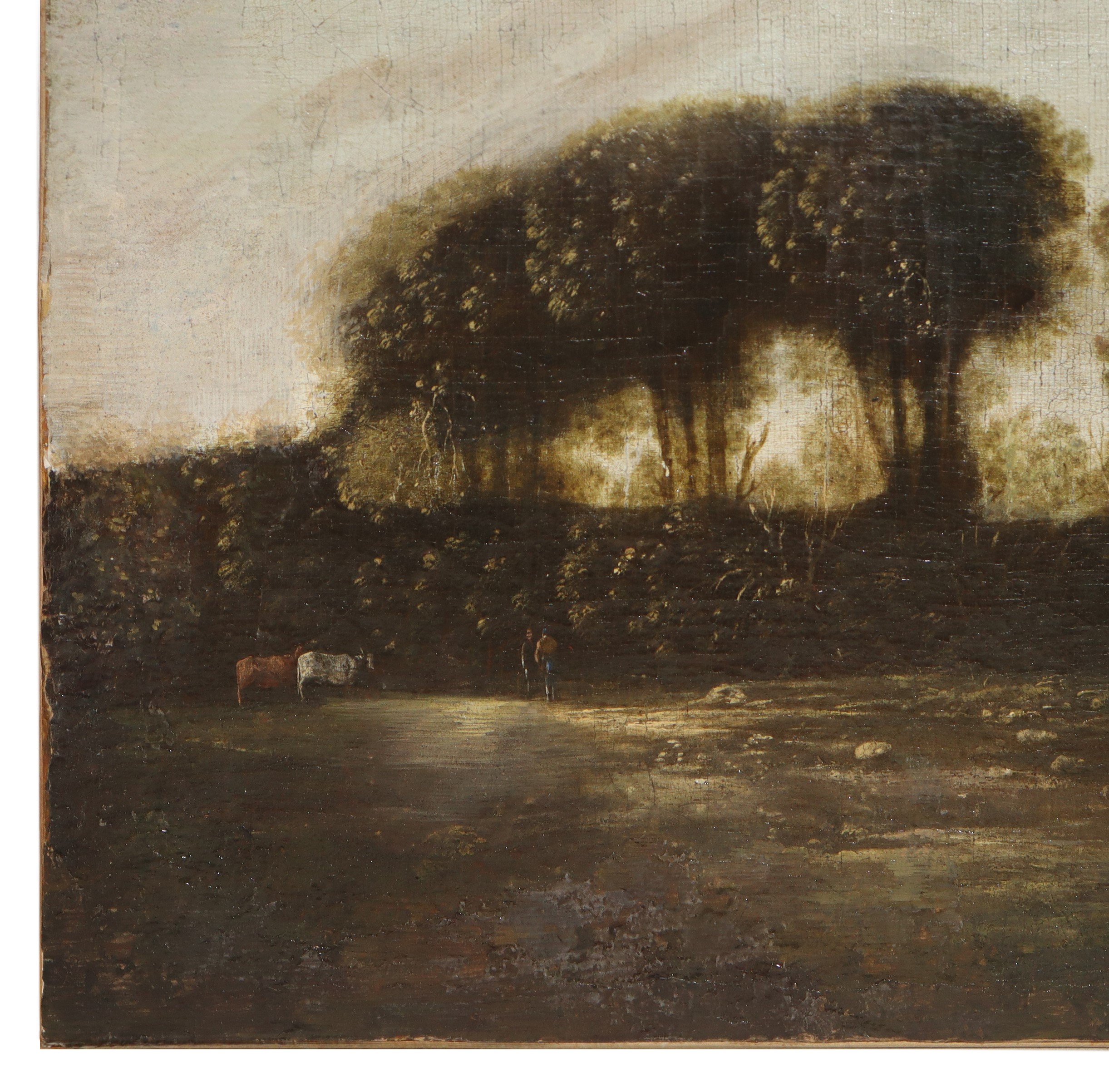 Paesaggio con costruzioni e armenti