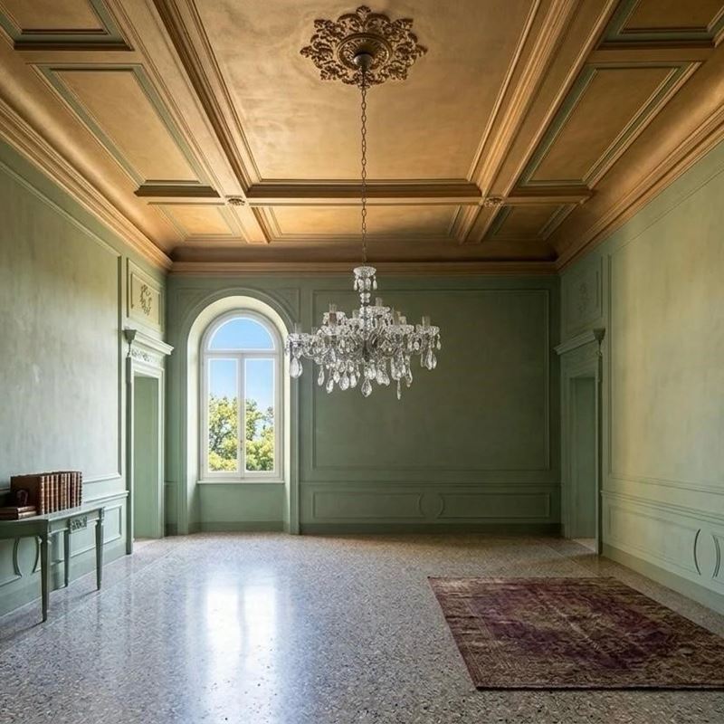 Lampadario a sospensione dodici luci in vetro di Boemia