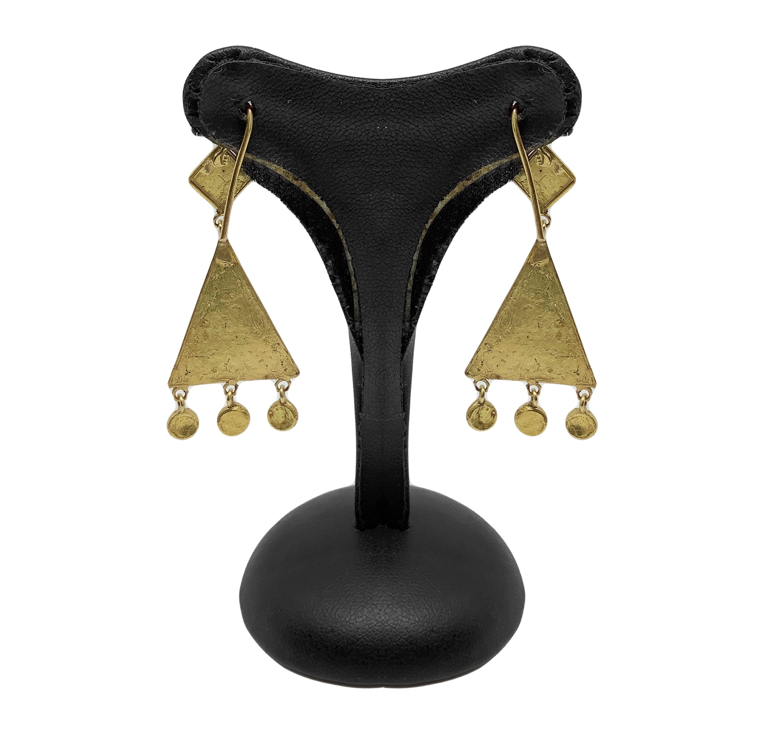 Orecchini pendenti in oro con turchesi