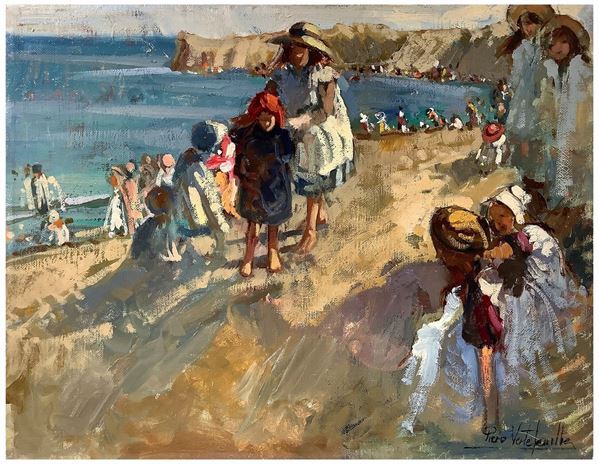 Piero Verteville - Figures at the sea