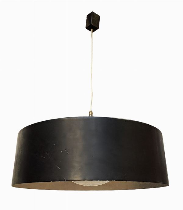 Lumenform - Suspension lamp with structure in lacquered aluminum in shades of black and white