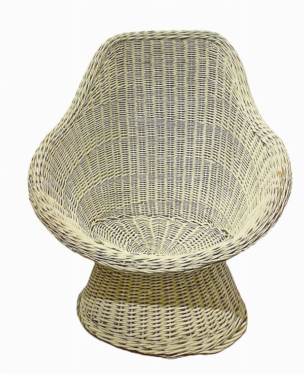 Franco Albini per Bonacina - Margherita model chair with curved rattan and rattan structure