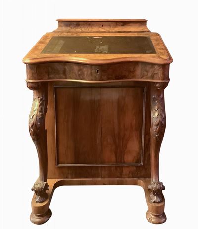 Mobile Davenport in Legno e Radica di Noce