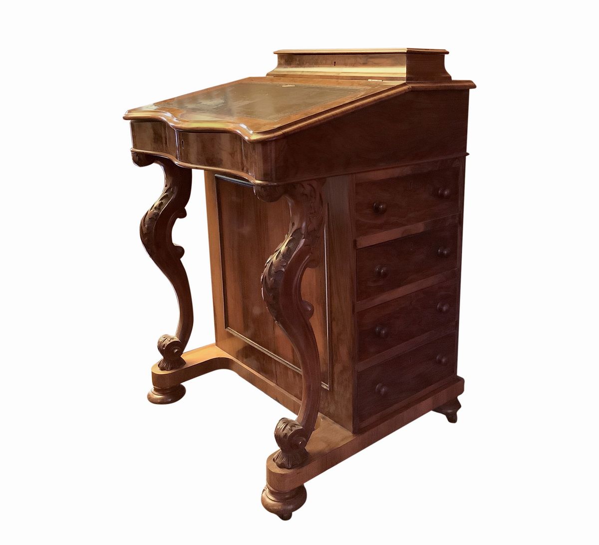 Mobile Davenport in Legno e Radica di Noce