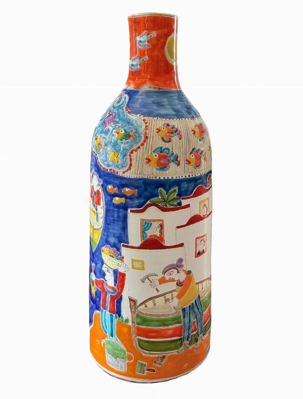 De Simone - Painted ceramic vase
