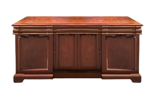 English servant cabinet in mahogany wood