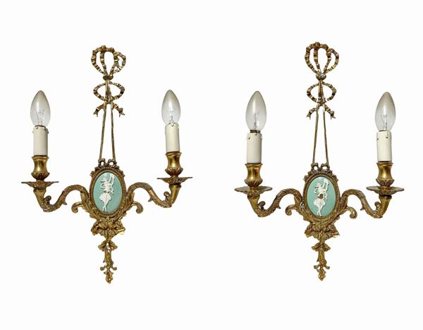 N. 2 Appliques with two lights