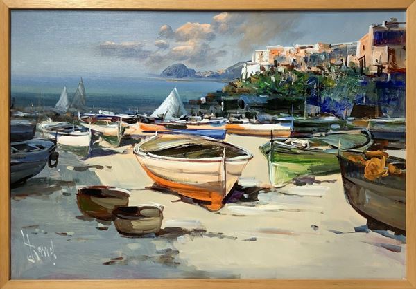 Lelio Barra - Marina with dry boats
