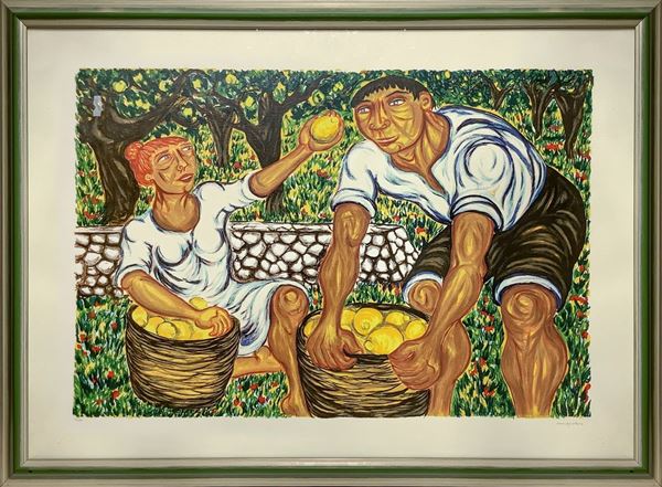 Giuseppe Migneco - Picker of lemons