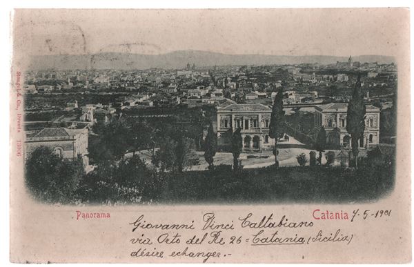 Catania photographic postcard