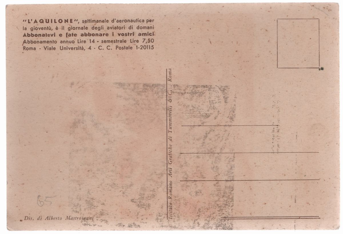 Cartolina da Copertina De L'aquilone N. 22