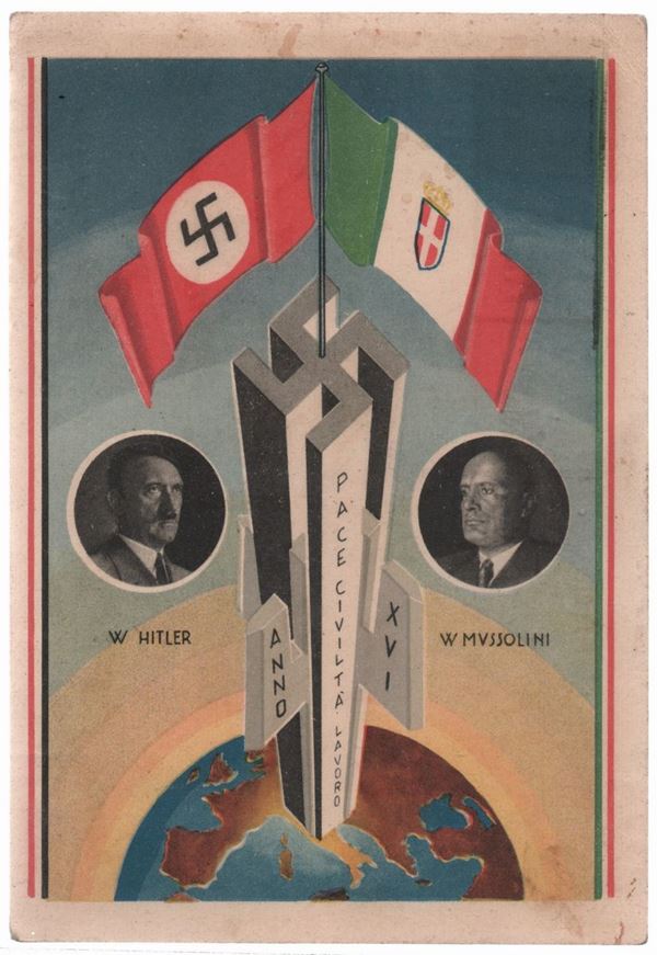 Rome Berlin alliance postcard