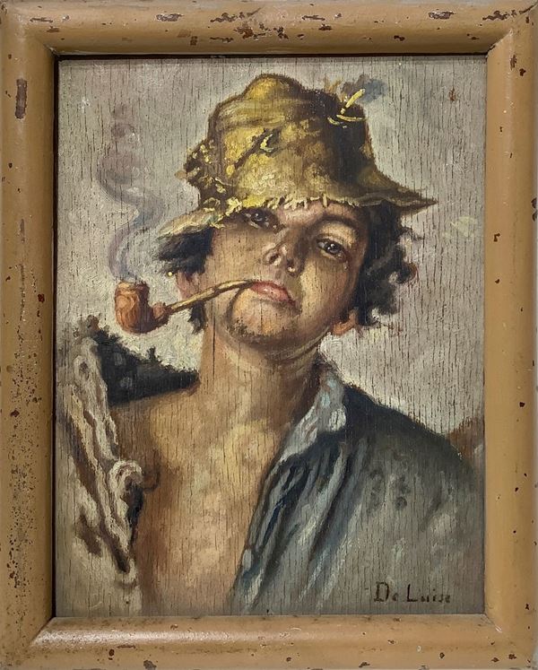 Enrico De Luise - Young pipe smoker
