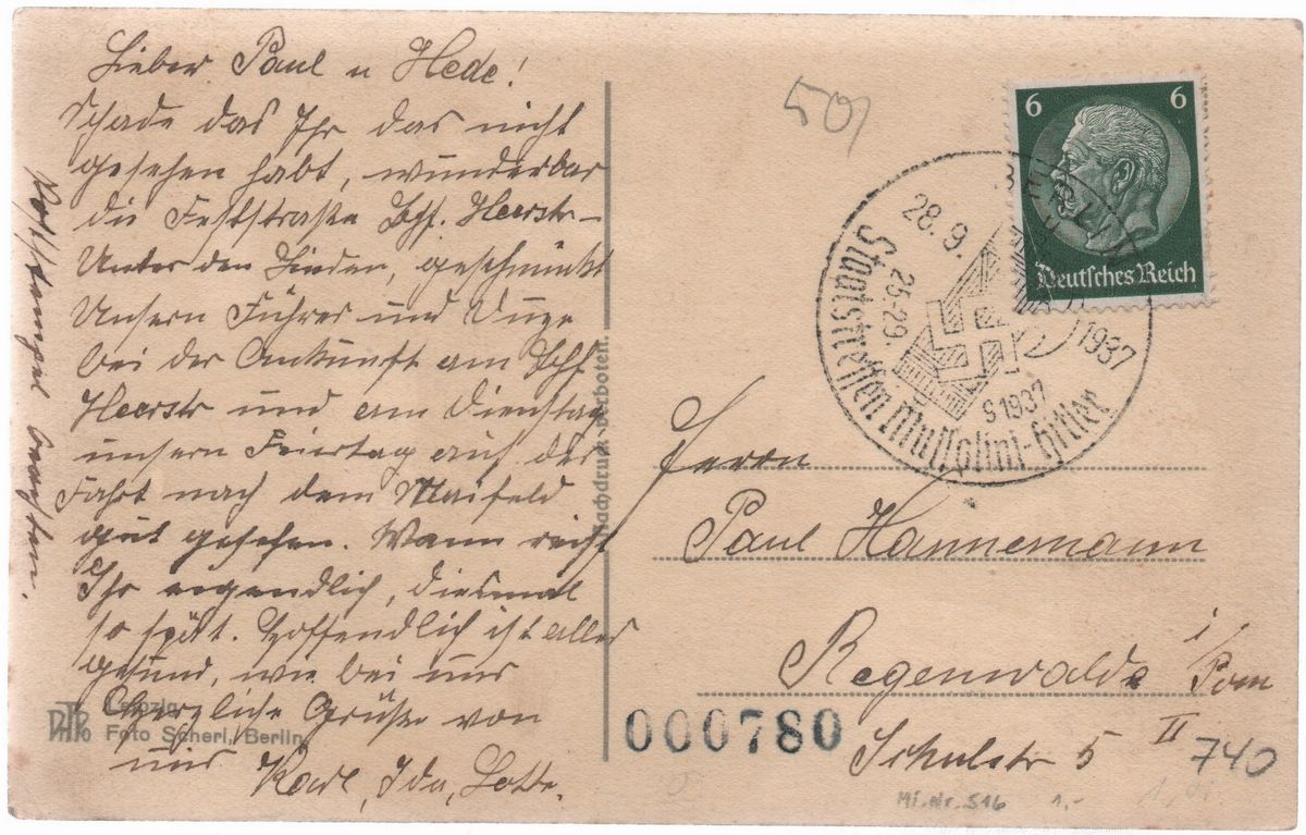 Cartolina Fotografica di Mussolini