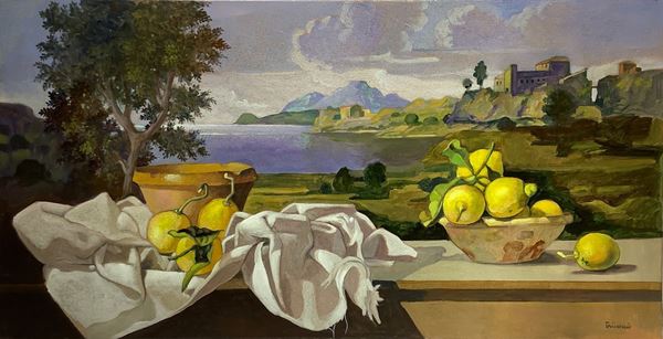Saro Tricomi - Lemons, drape and landscape
