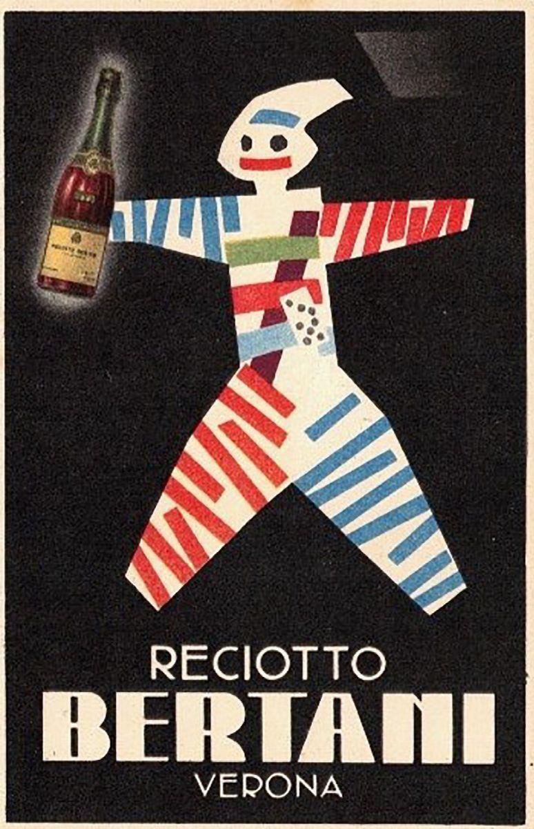 Cartolina Originale Pubblicitaria Reciotto Bertani