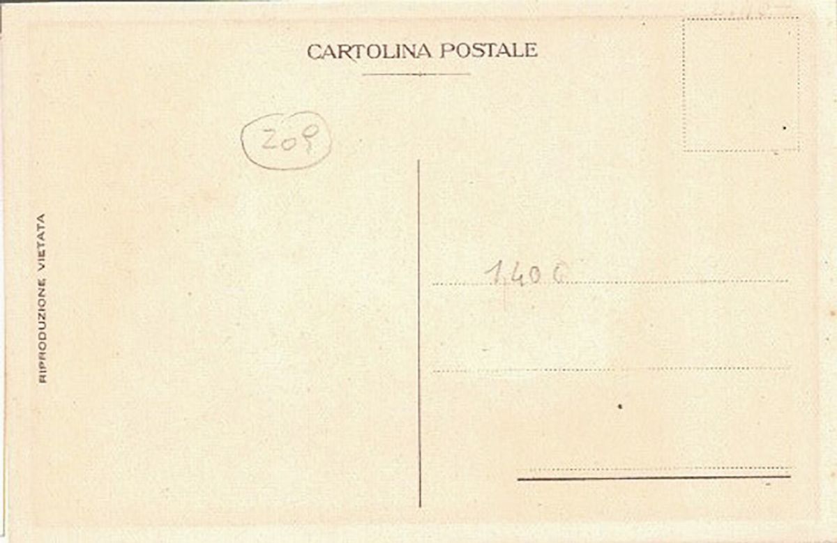 Cartolina Pubblicitaria Originale Assicurazione Alta Italia Torino